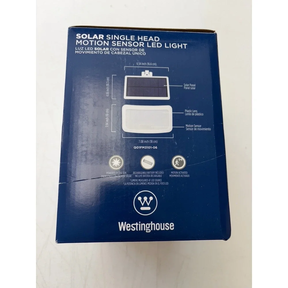Westinghouse 2000LM Solar Triple Head LED Security Motion Light New.